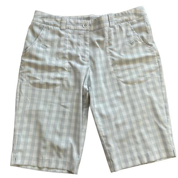 Nike Golf Tour Performance Plaid Bermuda Athletic Shorts Size 10 Summer Preppy - Picture 2 of 16